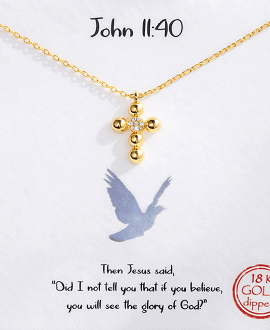 Bubble Cross Necklace