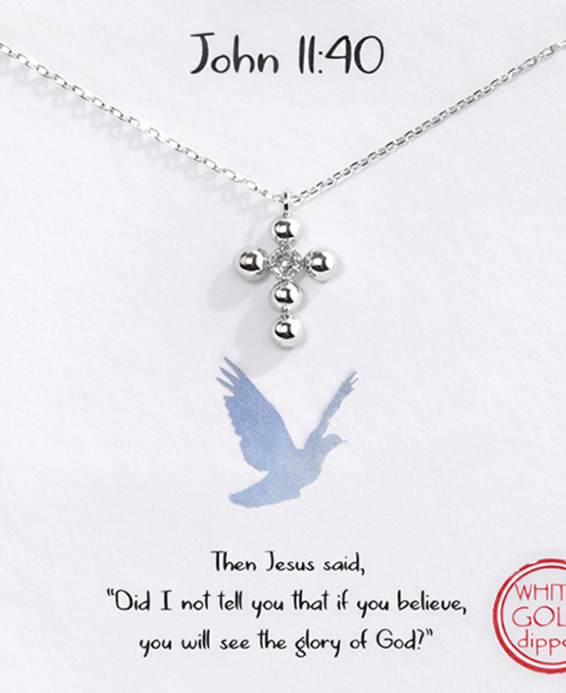 Bubble Cross Necklace