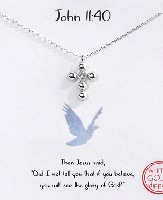 Bubble Cross Necklace