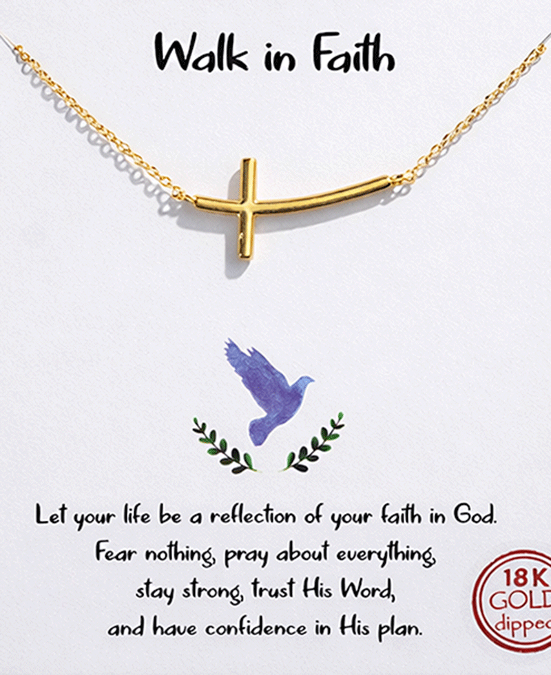 Sideway Cross Necklace