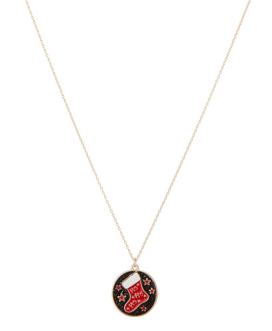 Christmas Socks Epoxy Necklace