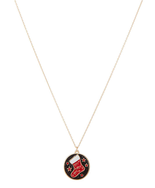 Christmas Socks Epoxy Necklace