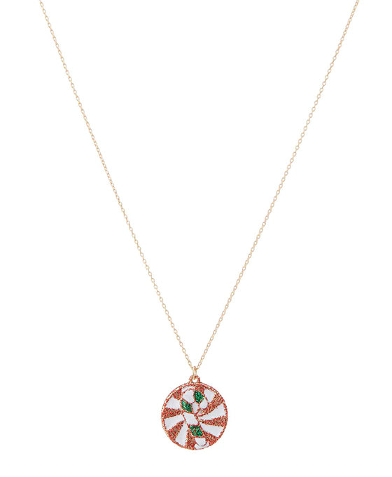 Candy Cane Epoxy Necklace