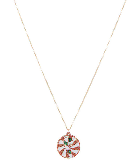 Candy Cane Epoxy Necklace
