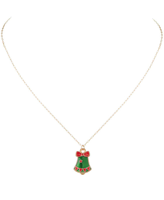 Christmas Bell Epoxy Necklace