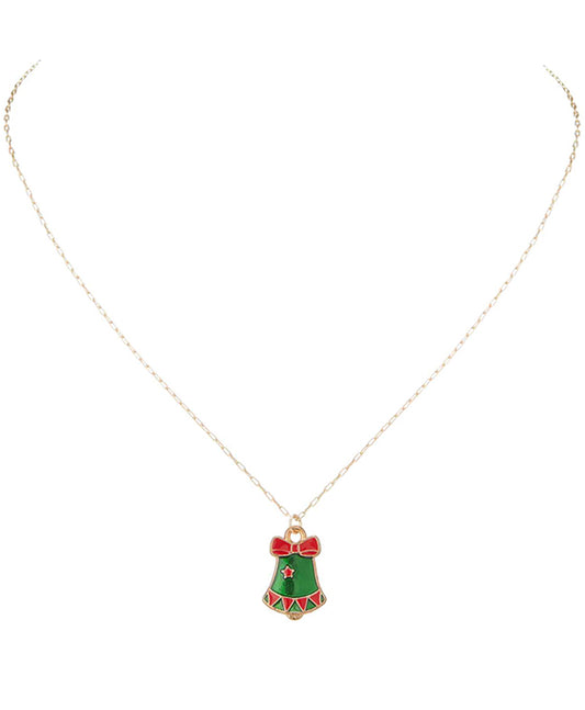 Christmas Bell Epoxy Necklace