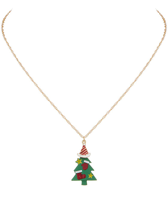 Christmas Tree Silicone Coating Necklace