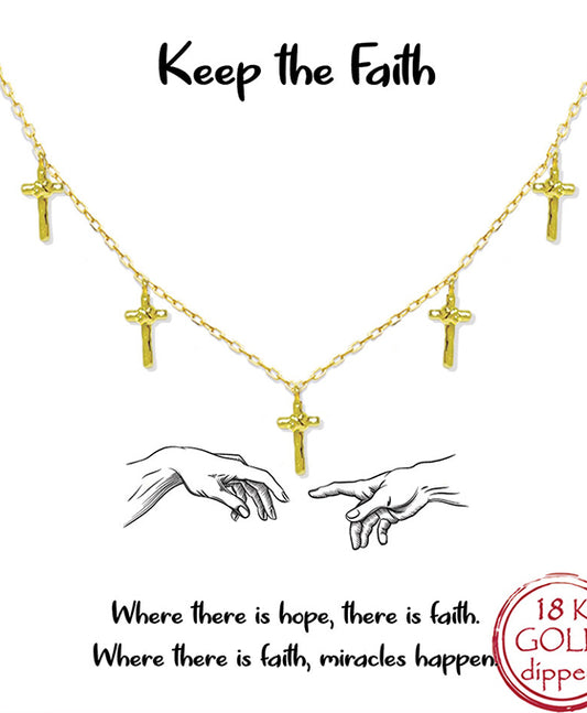 Five Cross Necklace