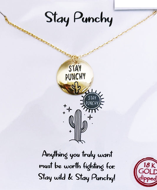 Stay Punchy Disk Necklace