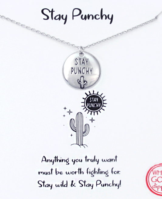 Stay Punchy Disk Necklace