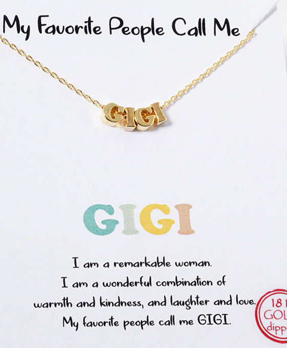 GIGI Word Necklace