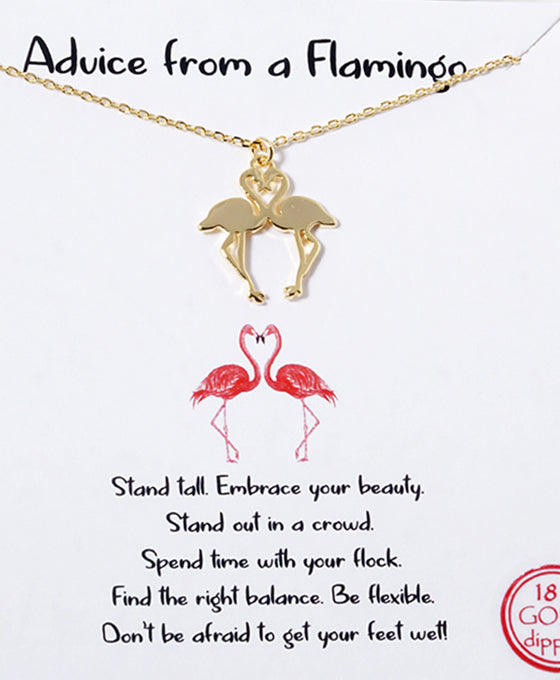 Two Flamingo Necklace