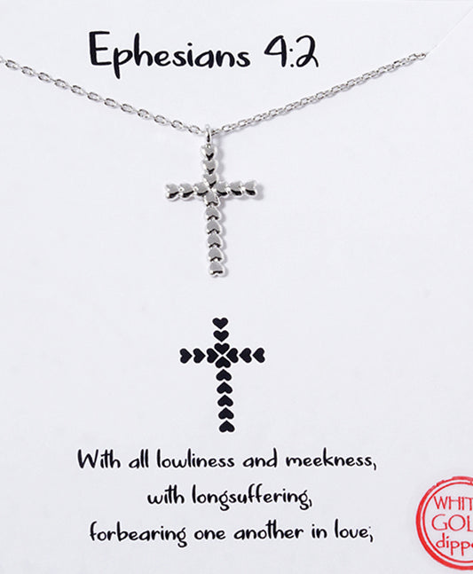Heart Cross Pendant Necklace