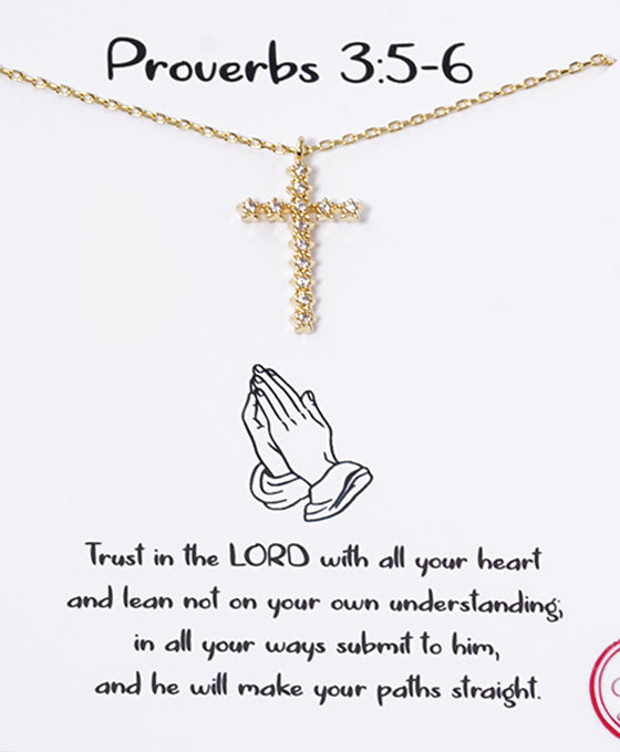 Cross CZ Necklace