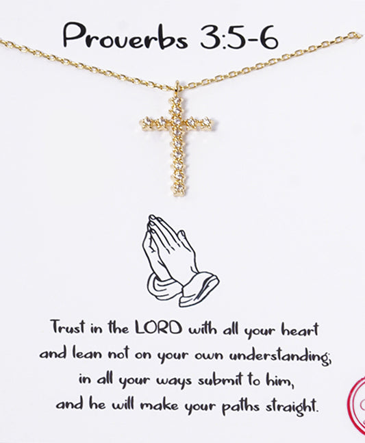 Cross CZ Necklace