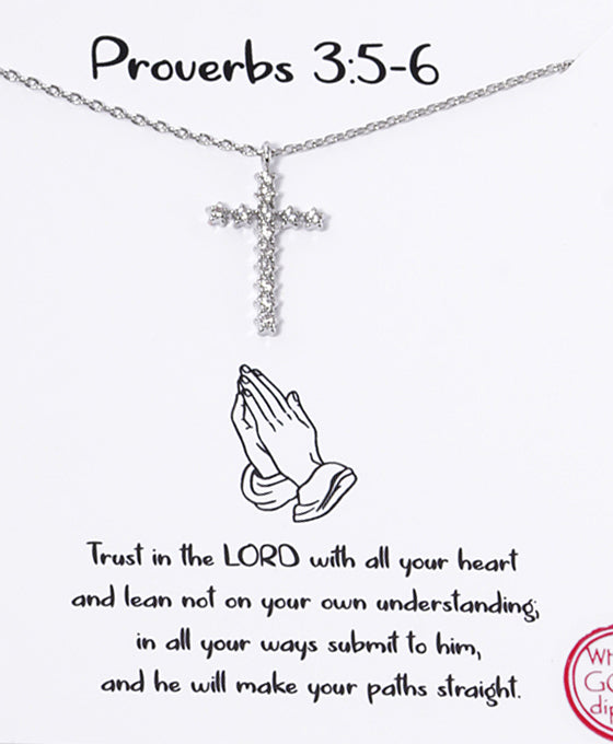 Cross CZ Necklace