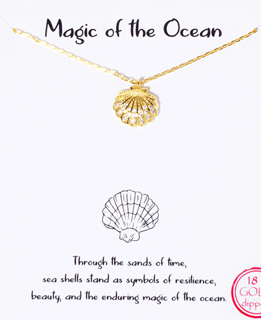 Shell CZ Necklace