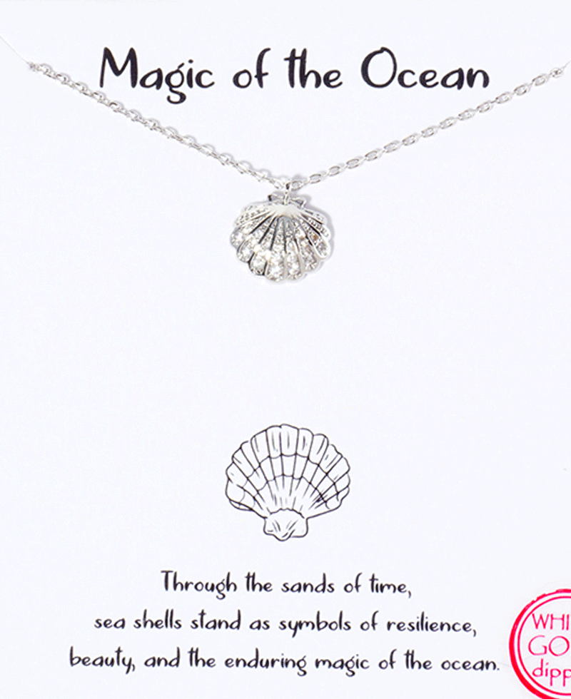 Shell CZ Necklace