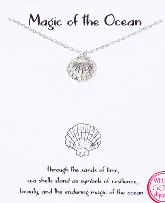 Shell CZ Necklace
