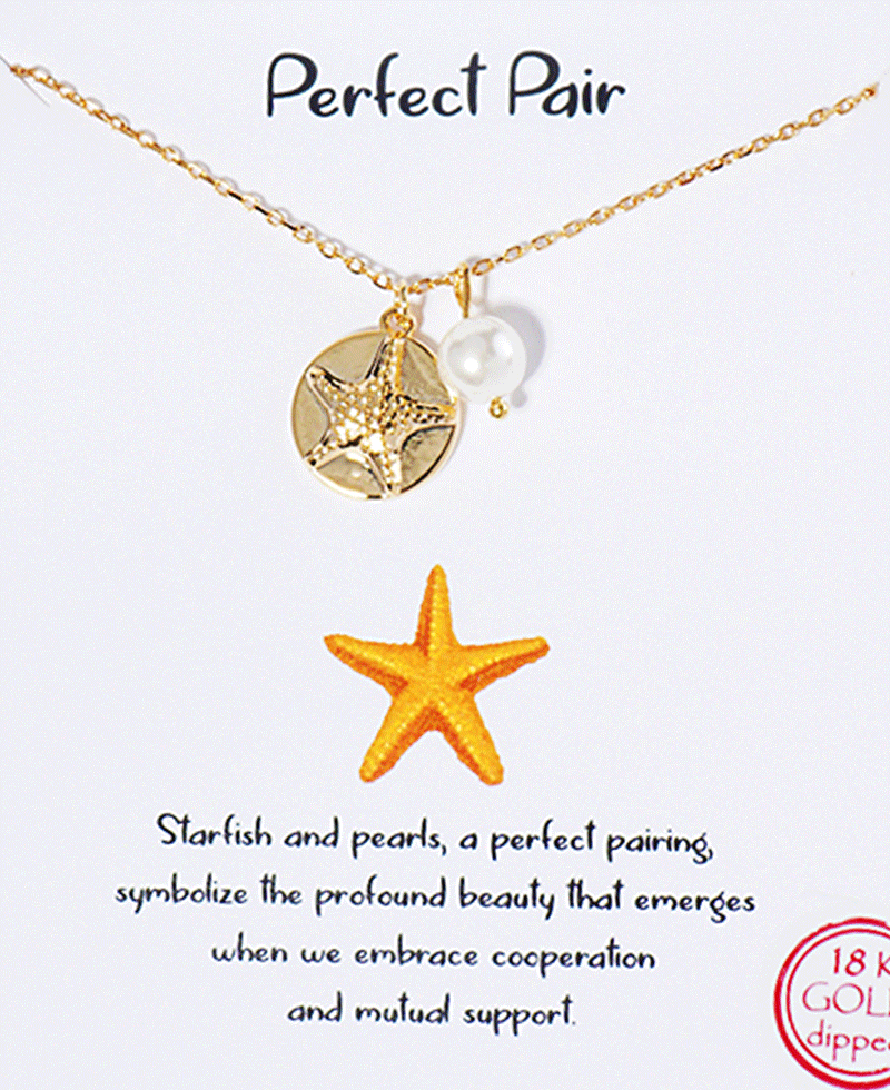 Starfish & Pearl Necklace