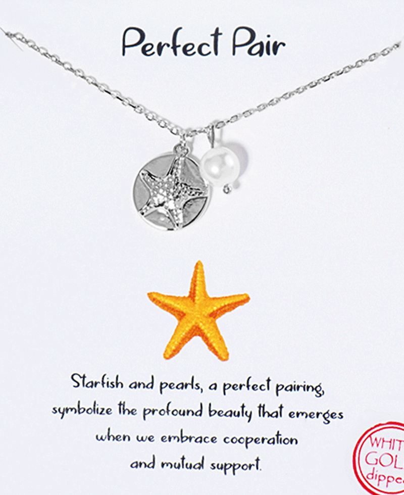 Starfish & Pearl Necklace