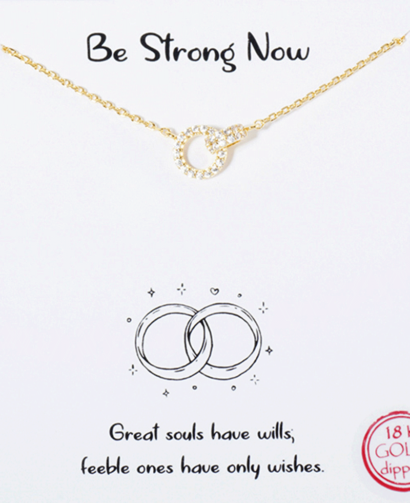 CZ Double Ring Necklace