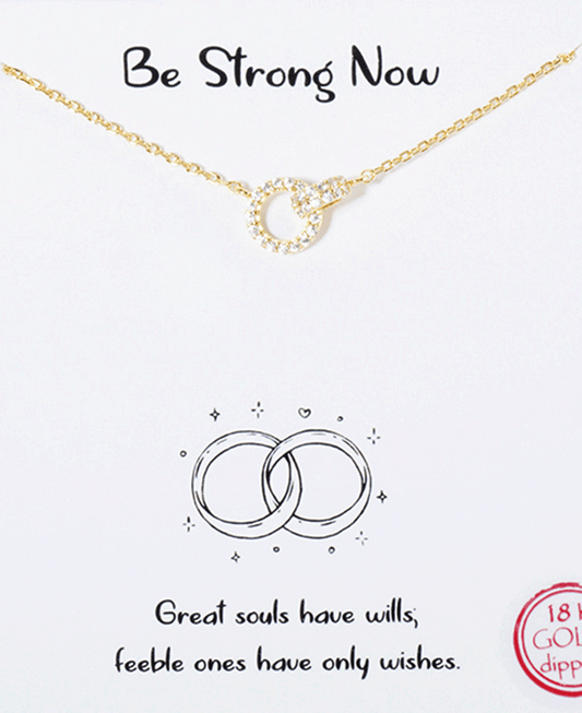 CZ Double Ring Necklace