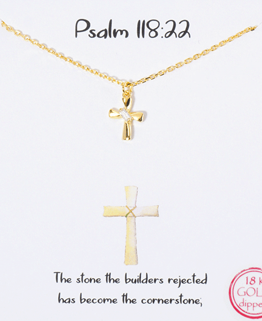 Cross CZ Necklace