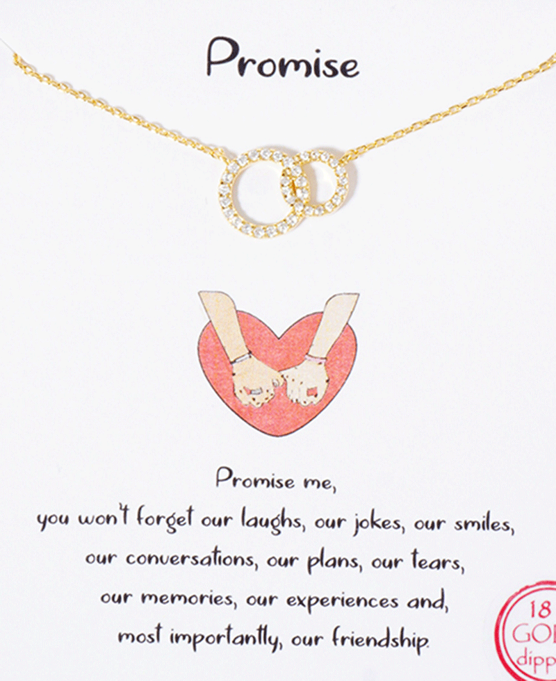 CZ Double Circle Necklace