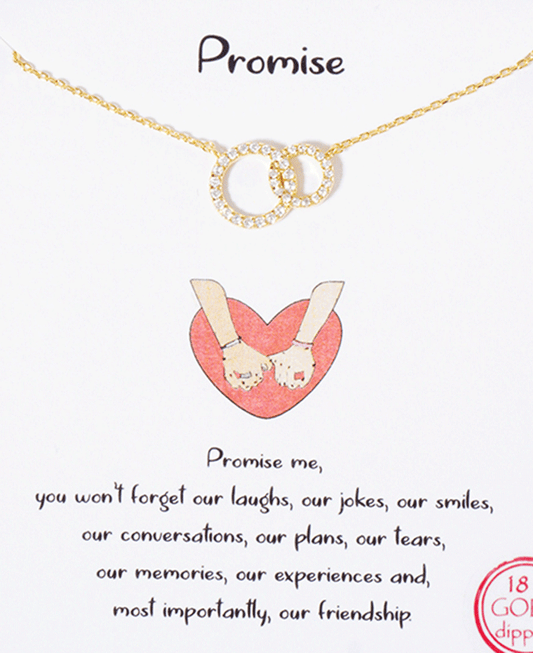 CZ Double Circle Necklace