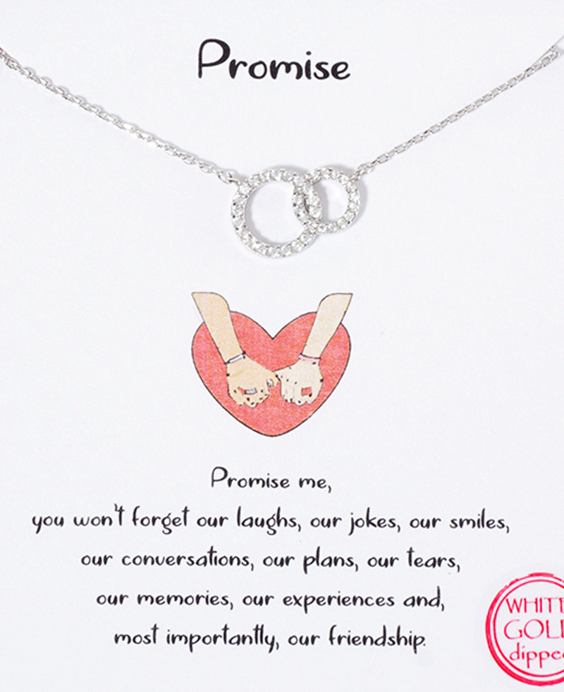 CZ Double Circle Necklace