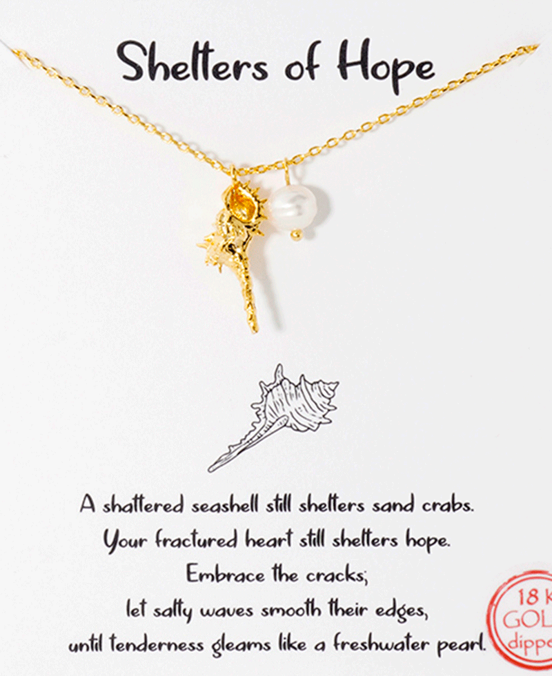 Seashell & Freshwater Pearl Necklace