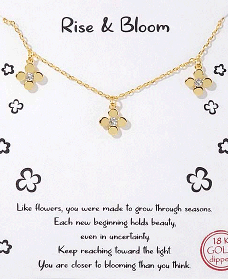 Three Flower Necklace