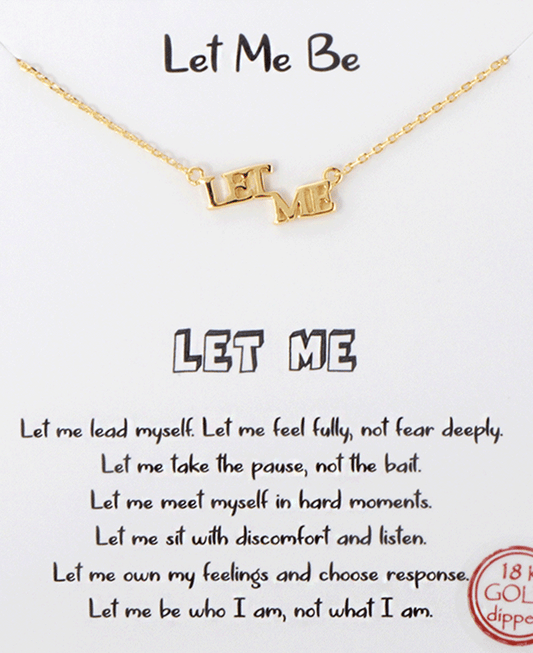LET ME Letter Necklace
