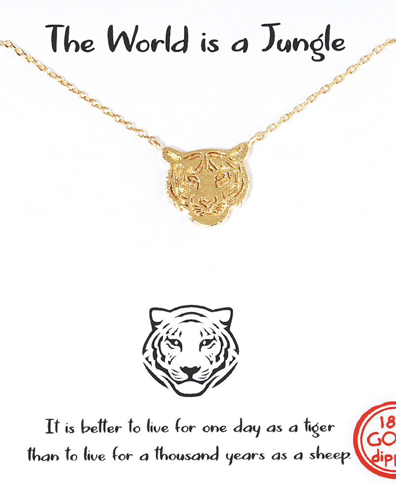 Tiger Face Necklace