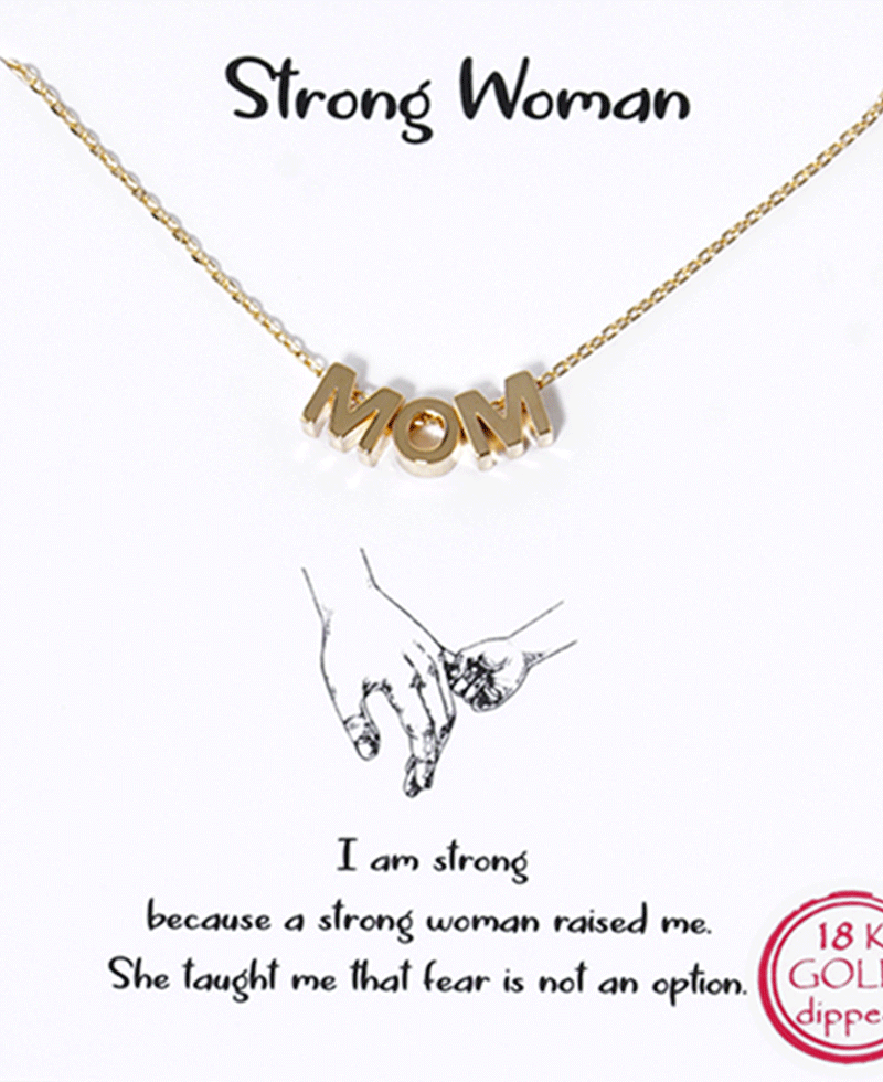 MOM Block Letter Necklace