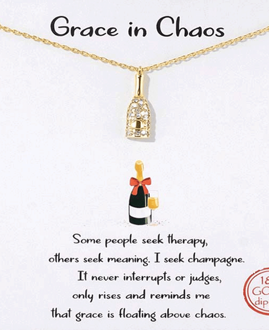 Champagne Bottle Necklace