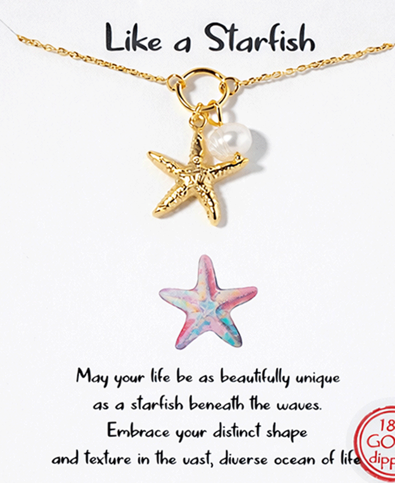 Starfish & Pearl Necklace