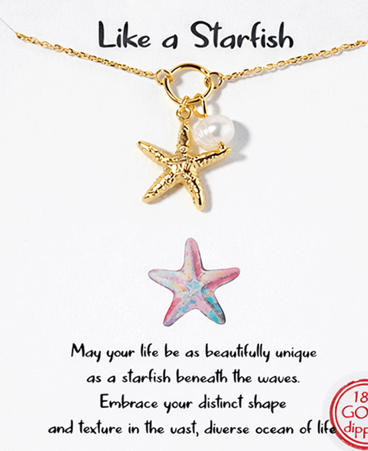 Starfish & Pearl Necklace