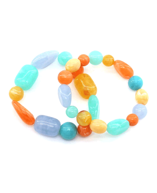 Multi Shape Resin Stretch Bracelet