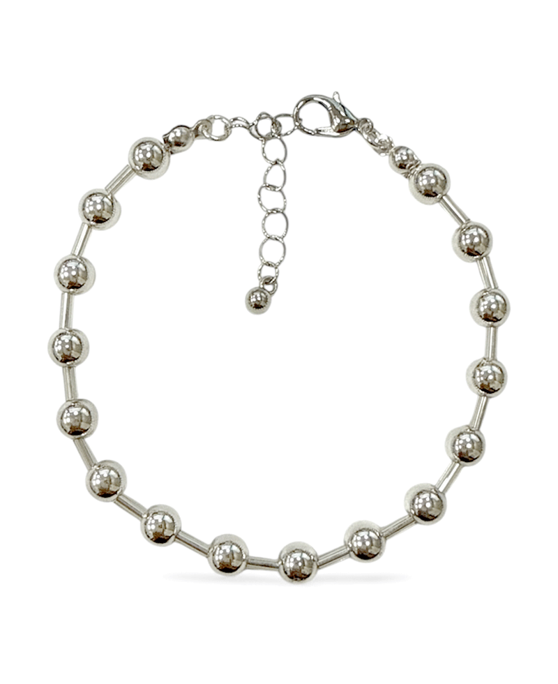 Plated Ball & Bar Station Bracelet