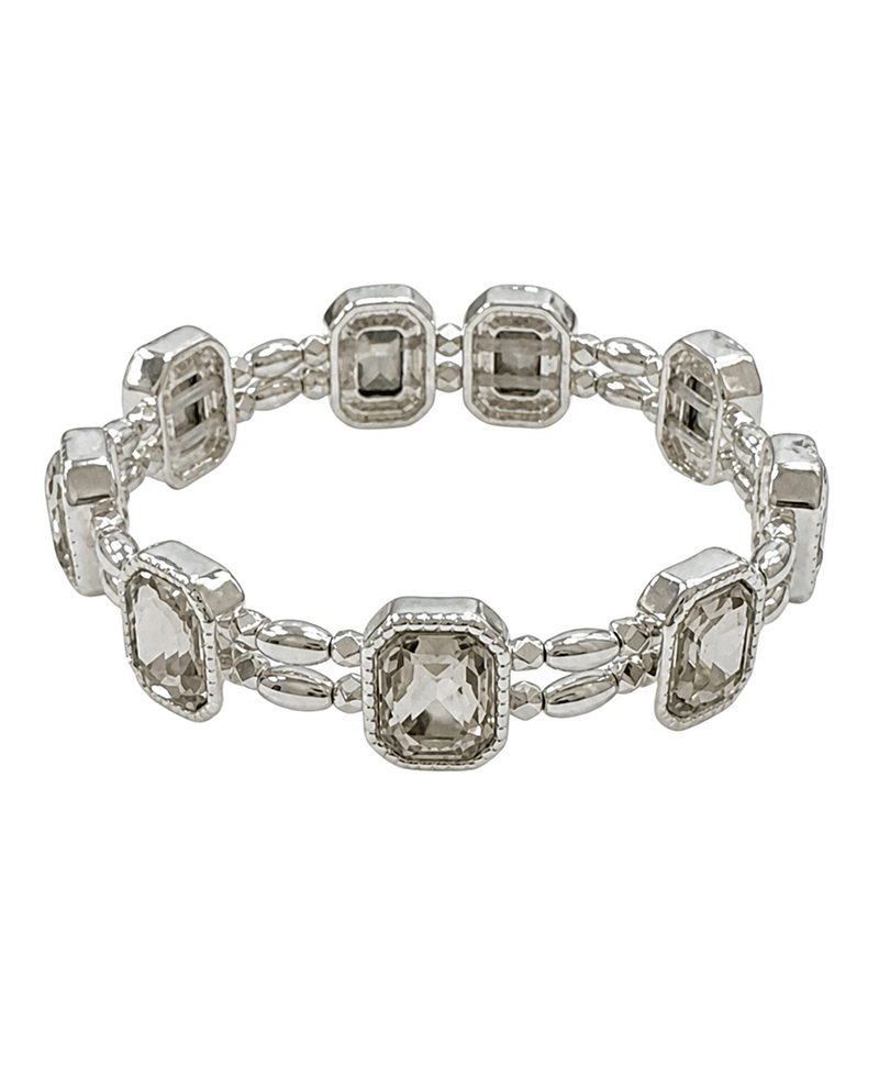 Faceted Crystal Stretch Bracelet