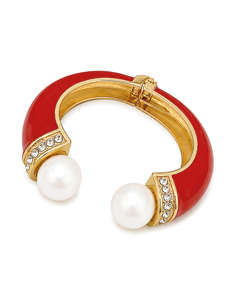 Pearl HInge Cuff Bracelet