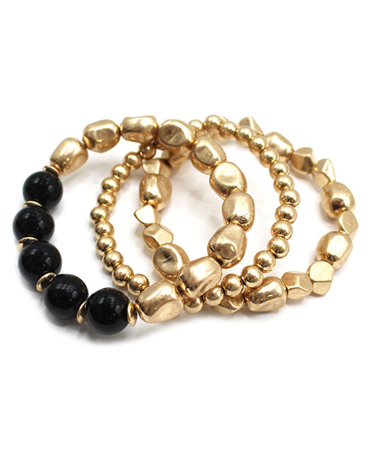 Stone & Beads 3 Set Bracelet