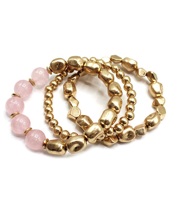 Stone & Beads 3 Set Bracelet