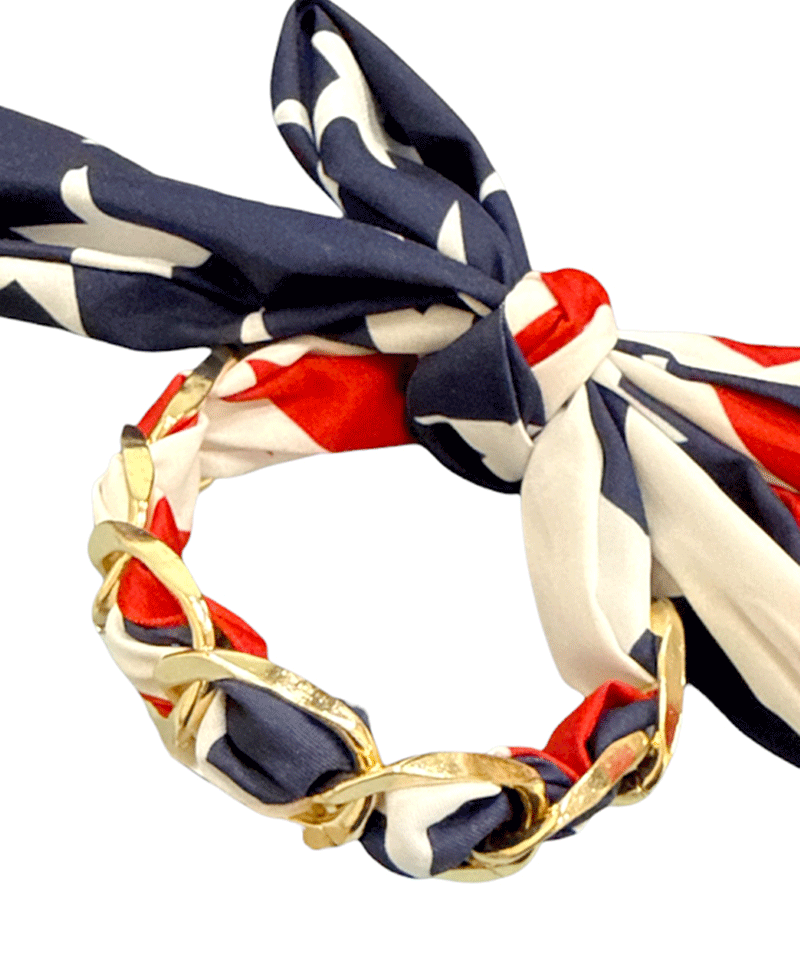 American Flag Pattern Scarf Bracelet