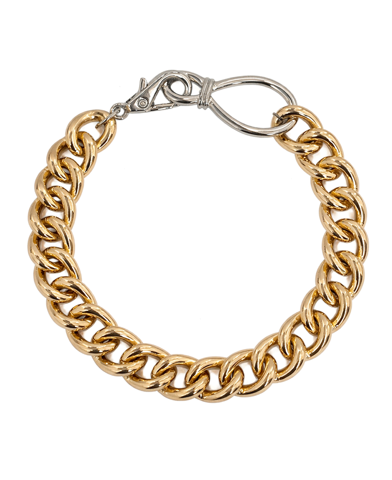Two Toned Hook & Eye Closure Chain Bracelet