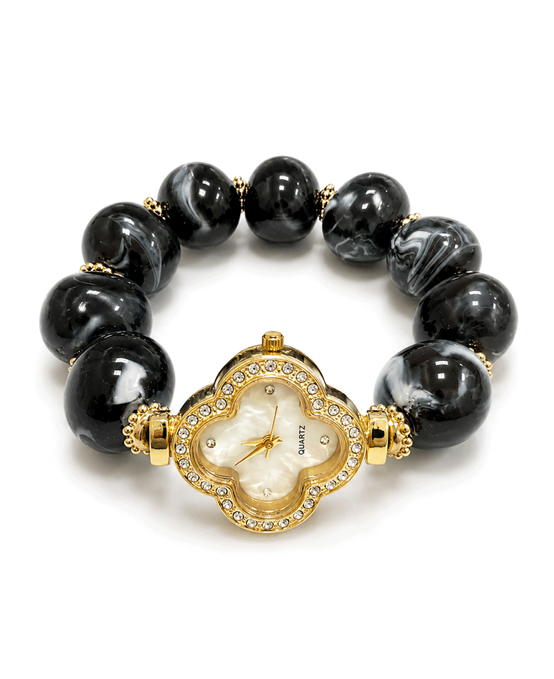 Clover Watch Beaded Stretch Bracelet