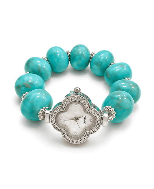 Clover Watch Beaded Stretch Bracelet