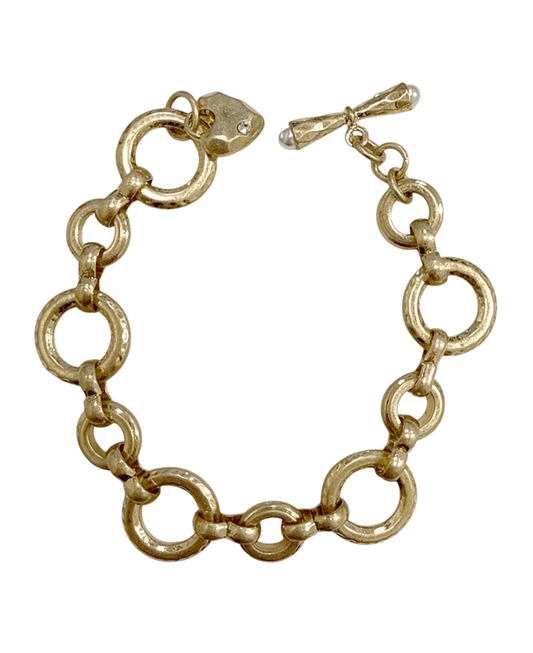 Metal Round Linked Bracelet